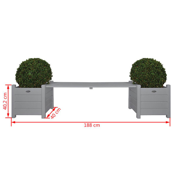 Garten Living Bank mit Blumenkasten Esschert Wayfair.de